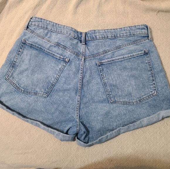 Old Navy denim jean shirts rolled hem 5 pocket mfg distressed size 20 - Picture 2 of 7